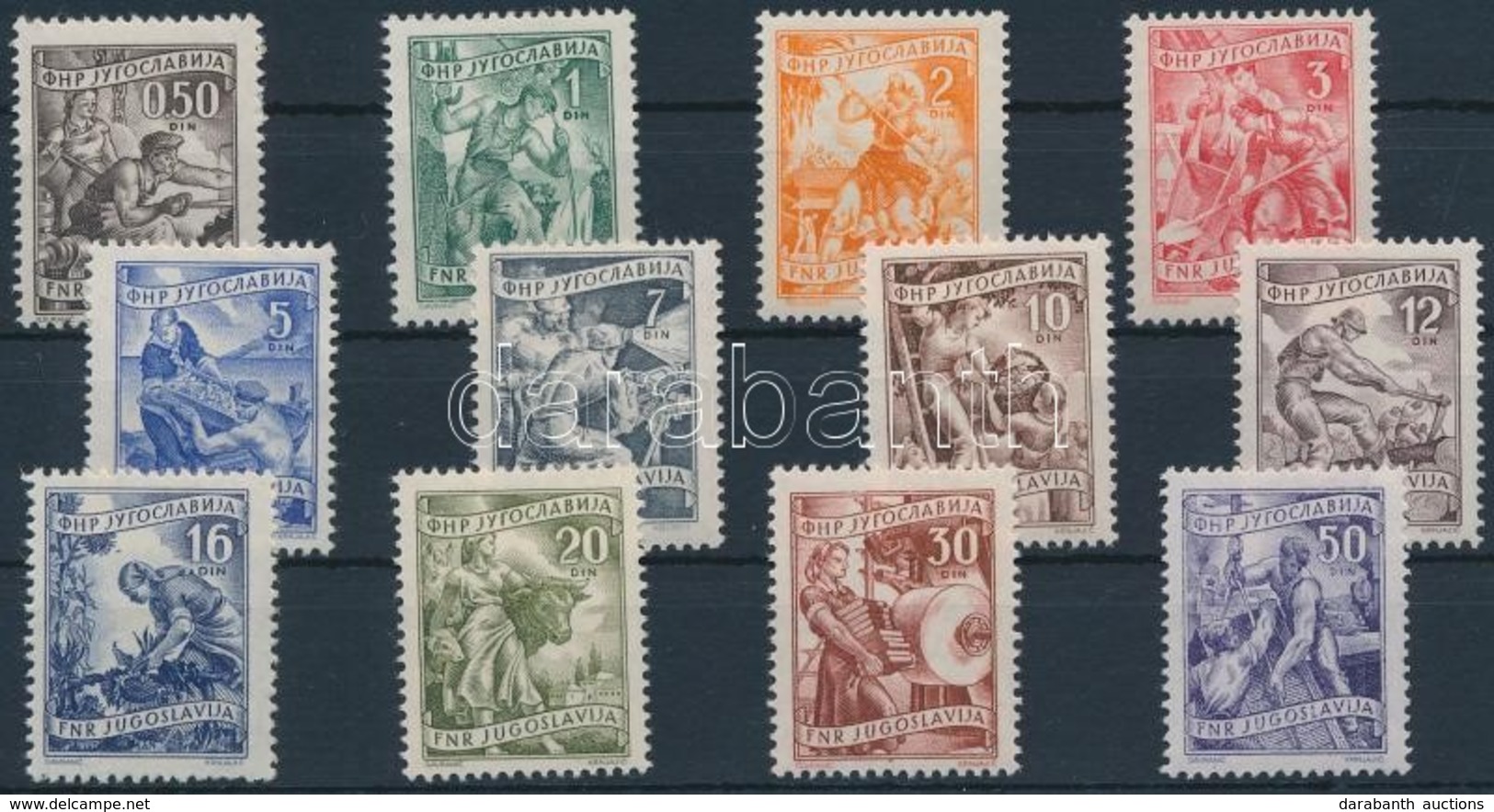 * 1950 Forgalmi Sor Mi 628-639 - Other & Unclassified