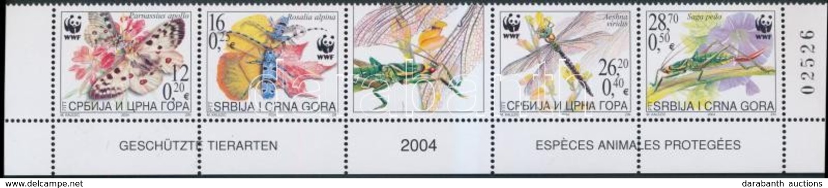 ** 2003 WWF: Rovarok Sor Szelvényes 5-ös Csíkban Mi 3173-3176 - Autres & Non Classés