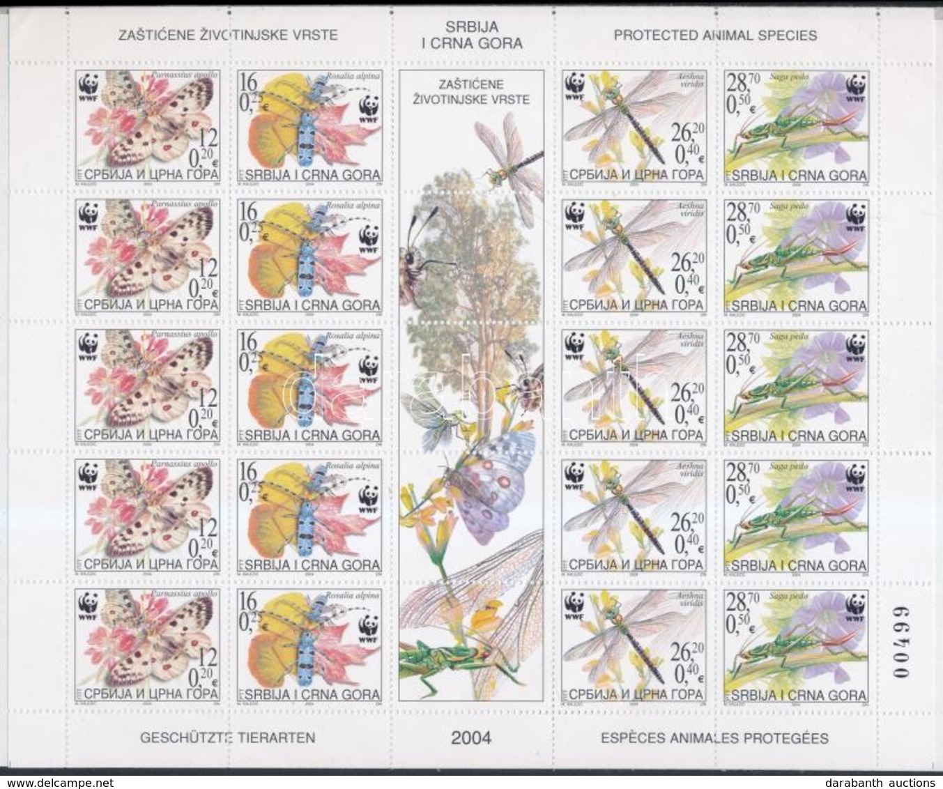 ** 2004 WWF: Rovarok Kisív Mi 3173-3176 - Other & Unclassified