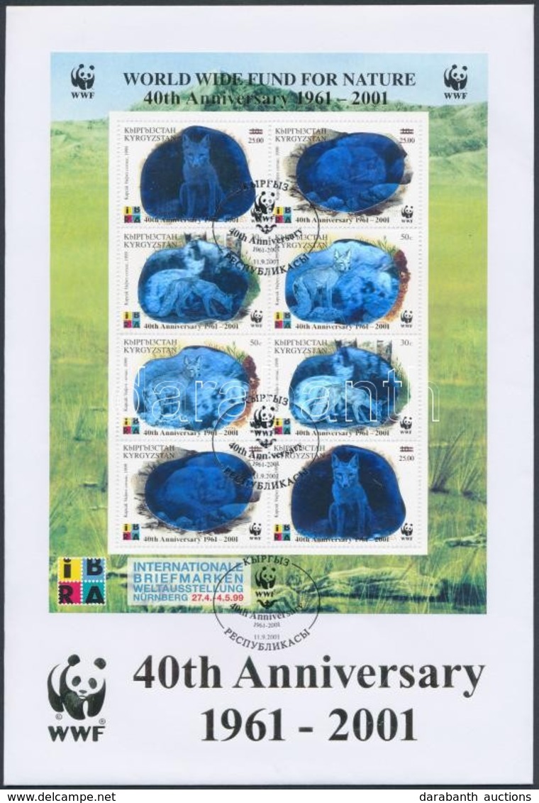 2001 40 éves A WWF Hologramos Kisív Mi 249-252 FDC - Sonstige & Ohne Zuordnung