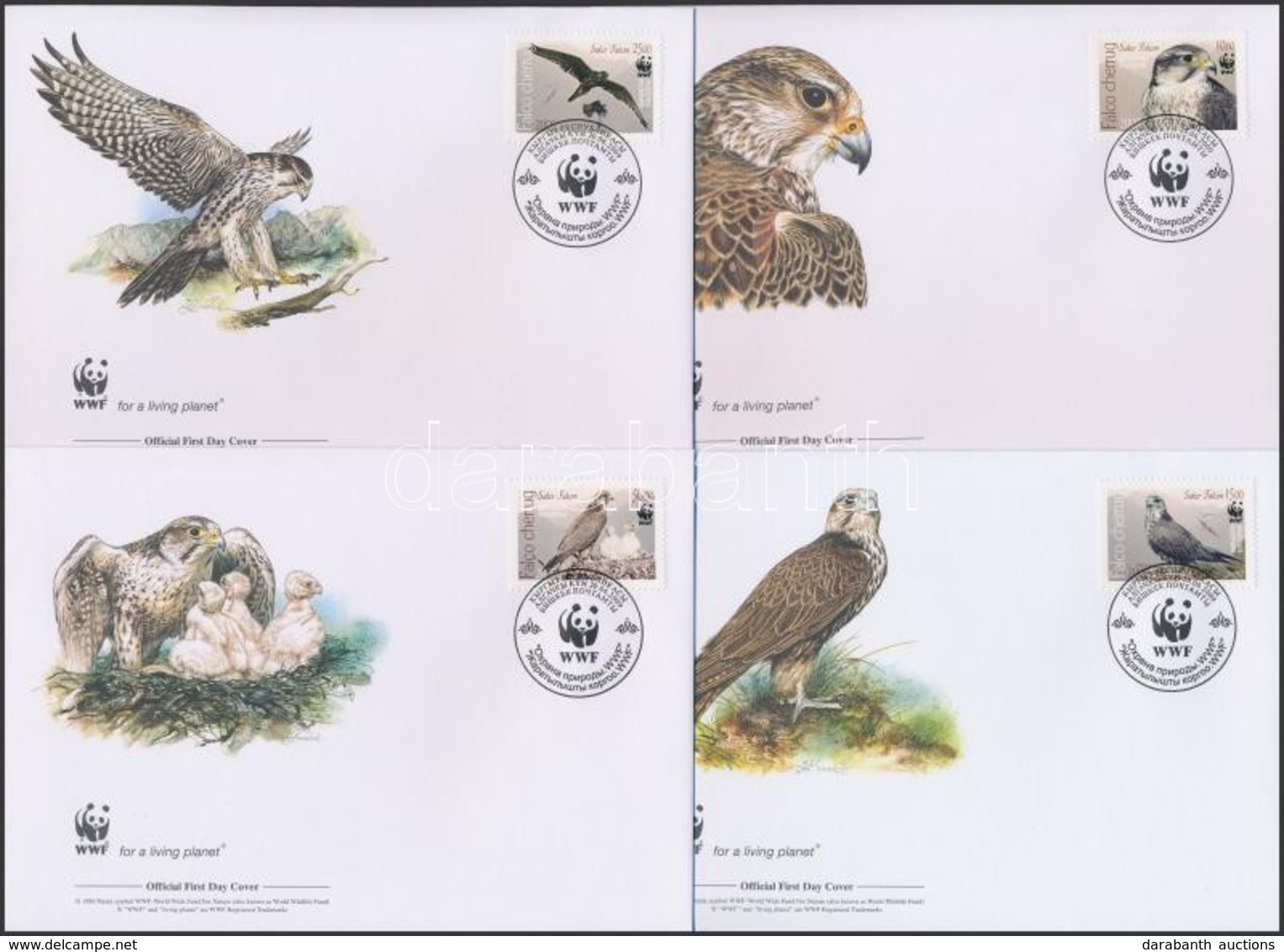 2009 WWF: Sólymok Sor 4 Db FDC-n Mi 579-582 A - Other & Unclassified