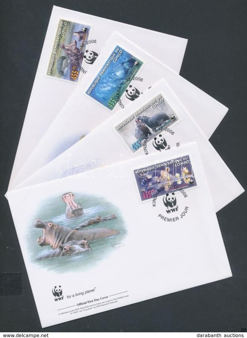 2006 WWF Víziló Sor Mi 1901-1904 A 4 FDC - Autres & Non Classés