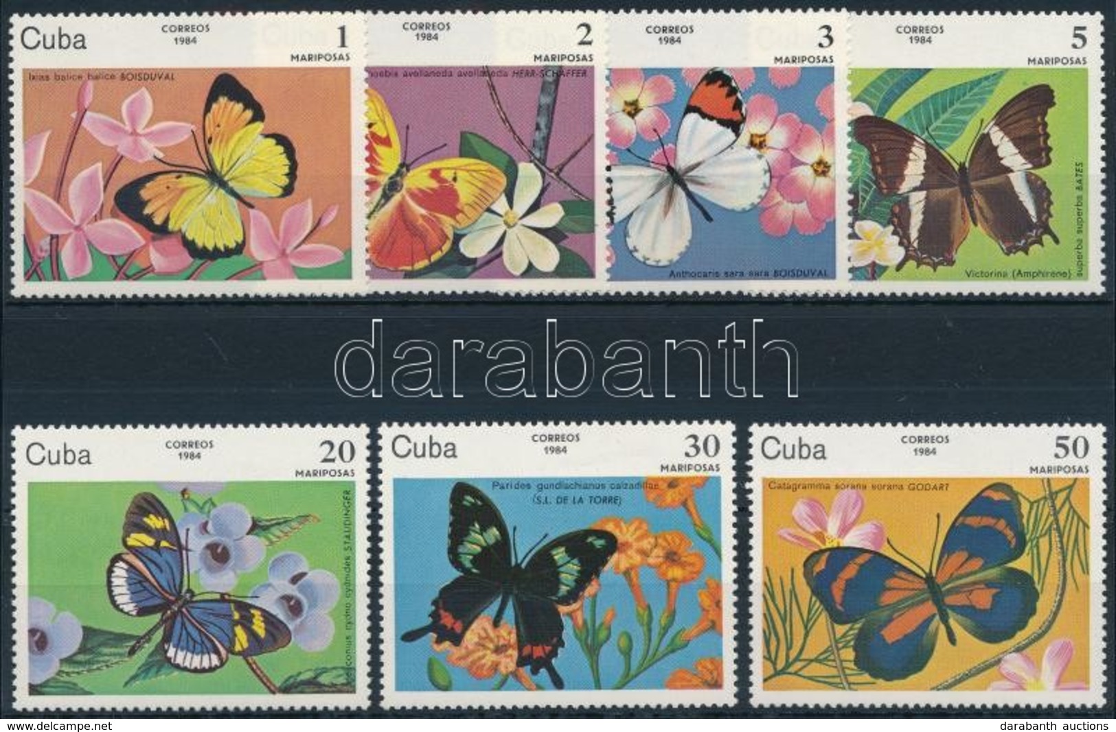 ** 1984 Lepkék Sor,
Butterflies Set
Mi 2821-2827 - Other & Unclassified