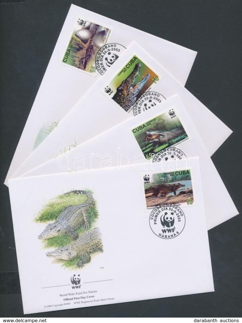 2003 WWF Rombuszkrokodil Sor Mi 4553-4556 4 FDC - Autres & Non Classés