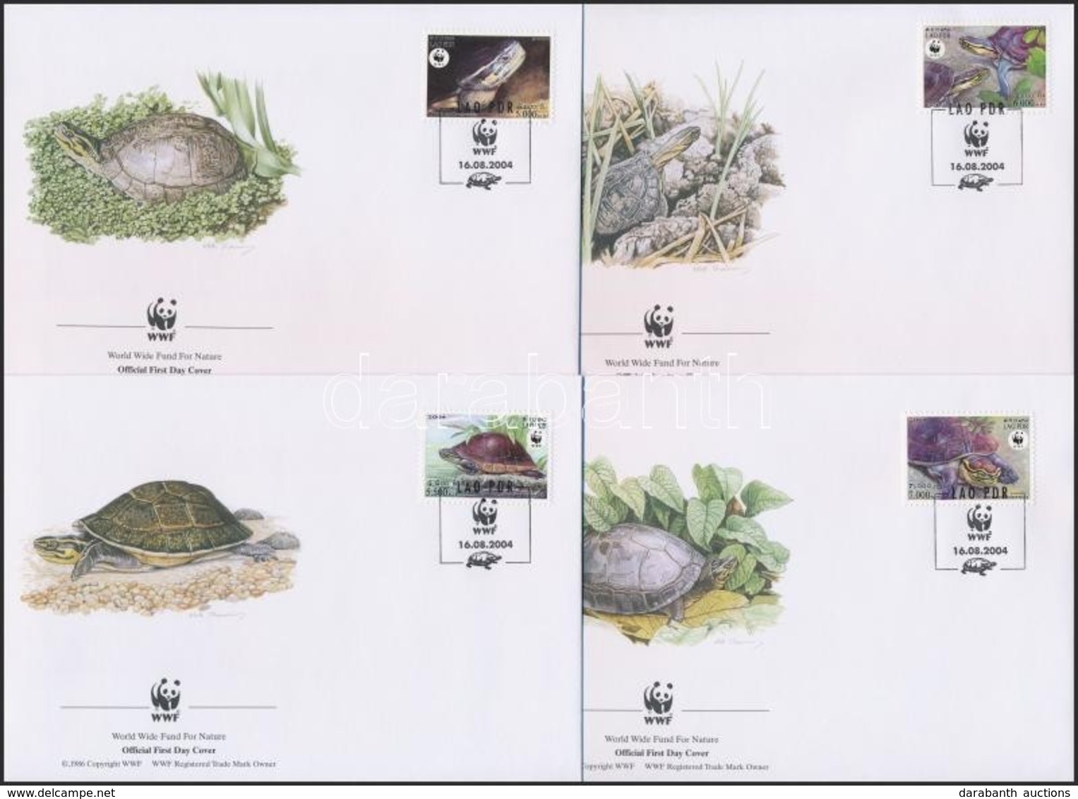 2004 WWF Teknősök Sor 4 Db FDC-n Mi 1927-1930 - Other & Unclassified