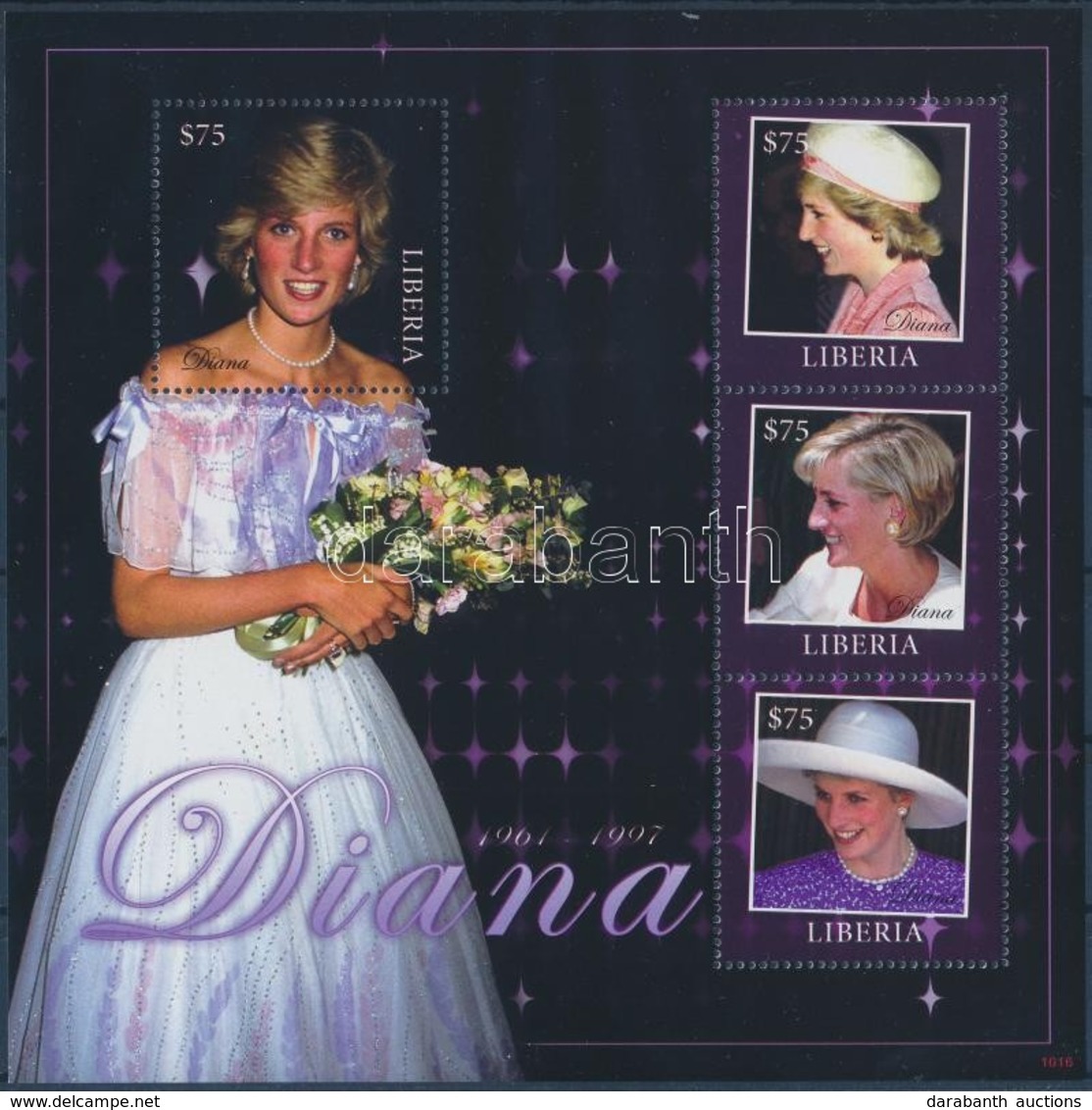 ** 2010 Diana Hercegnő 3 Db Kisív,
Princess Diana 3 Minisheet
Mi 5698-5709 - Otros & Sin Clasificación