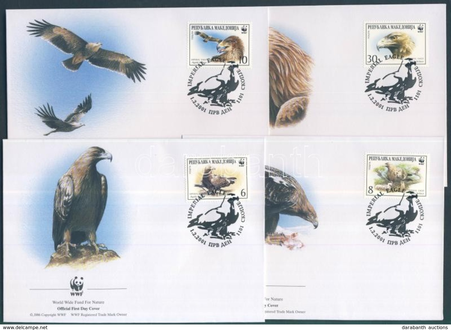 2001 WWF: Parlagi Sas Sor Mi 215-218 4 Db FDC-n - Autres & Non Classés