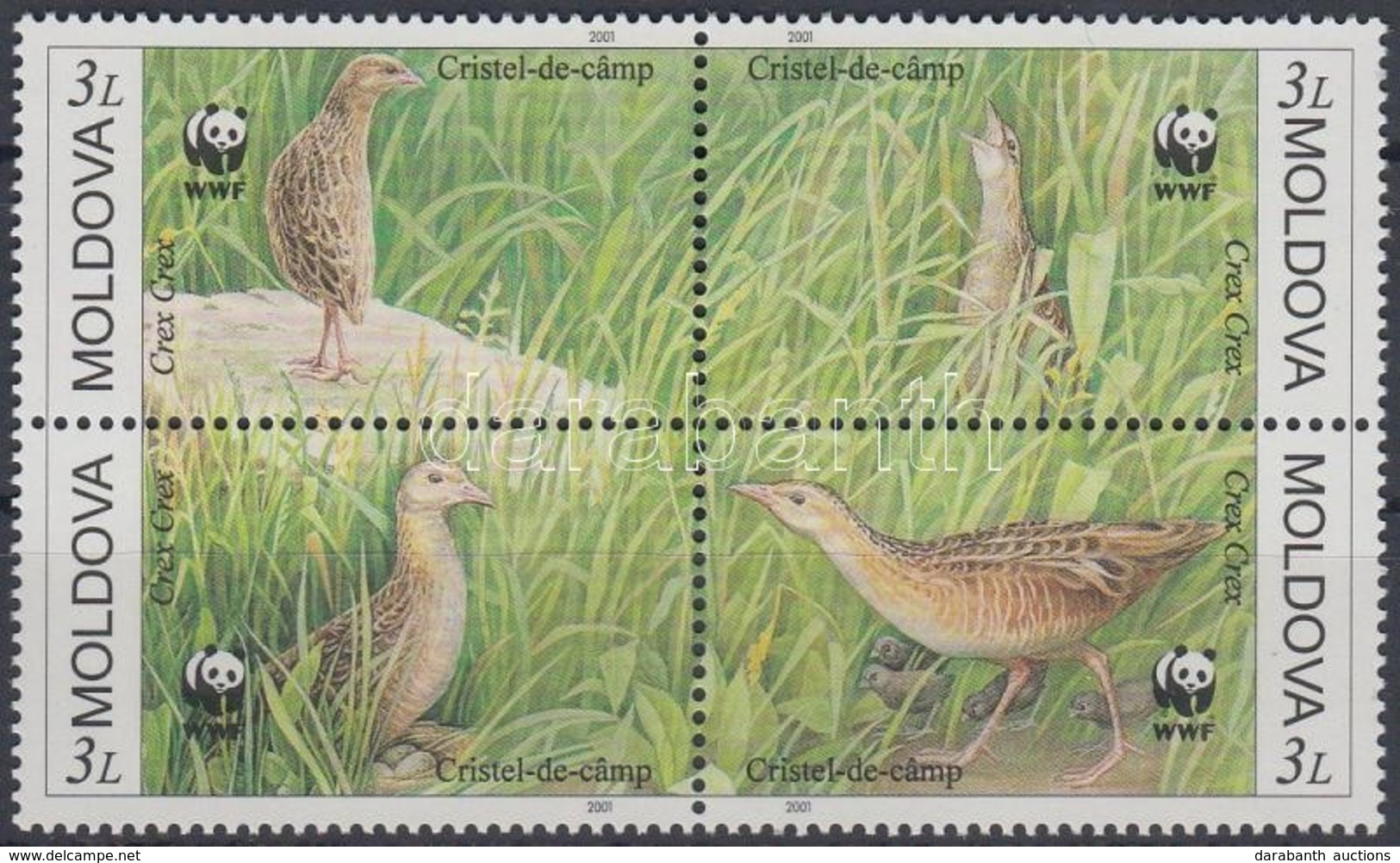 ** 2001 WWF Haris Négyestömb Mi 379-382 - Other & Unclassified