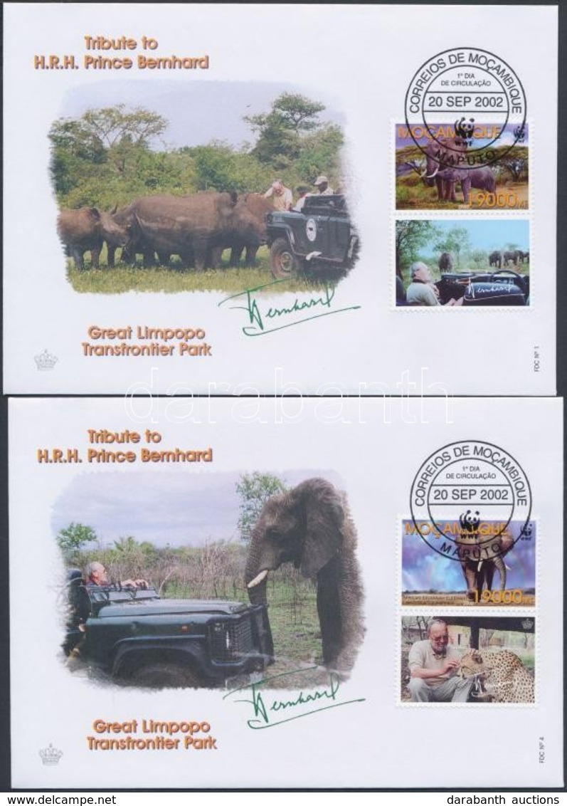 2002 WWF Afrikai Elefánt Sor 4 Db FDC-n Mi 2393-2396 - Otros & Sin Clasificación