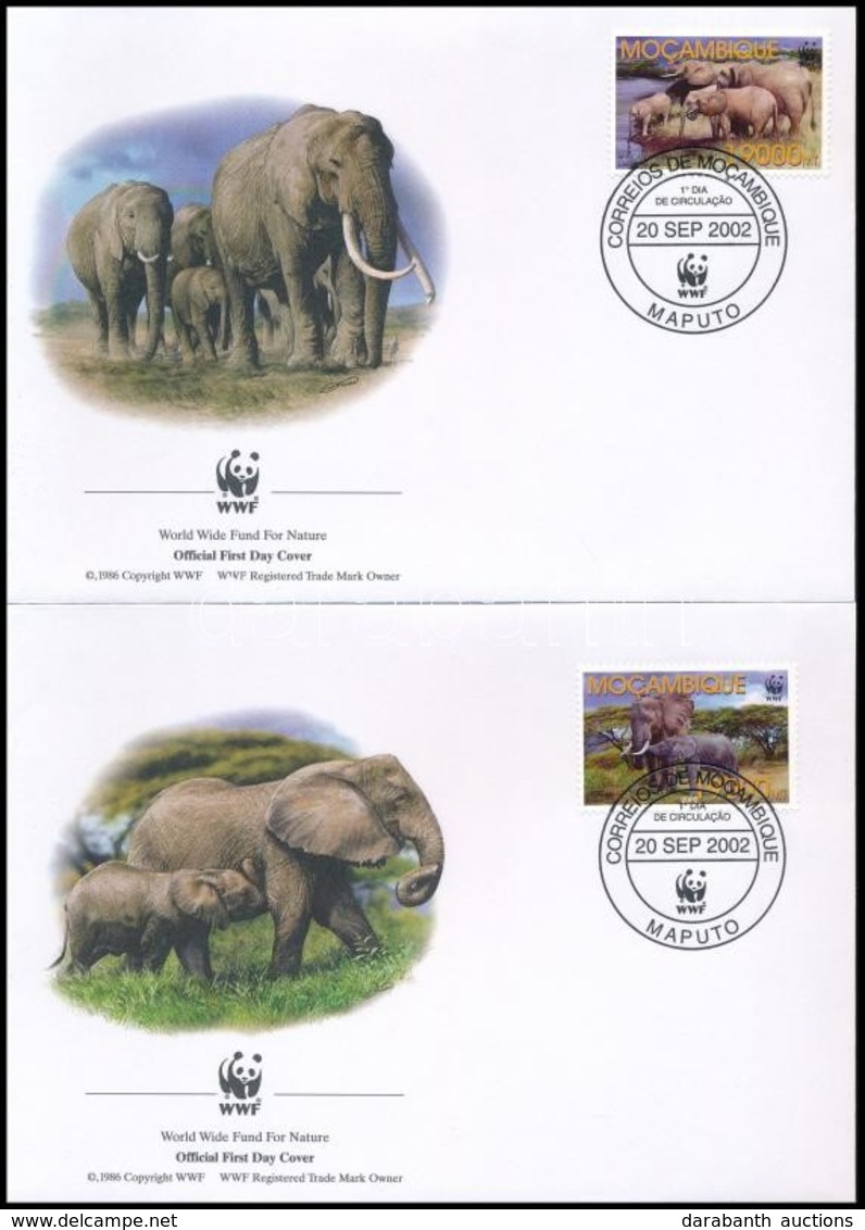 2002 WWF Afrikai Elefánt Sor 4 FDC-n Mi 2393-2396 - Sonstige & Ohne Zuordnung