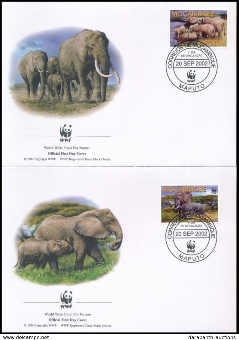 2002 WWF Afrikai Elefánt Sor 4 FDC-n Mi 2393-2396 - Other & Unclassified