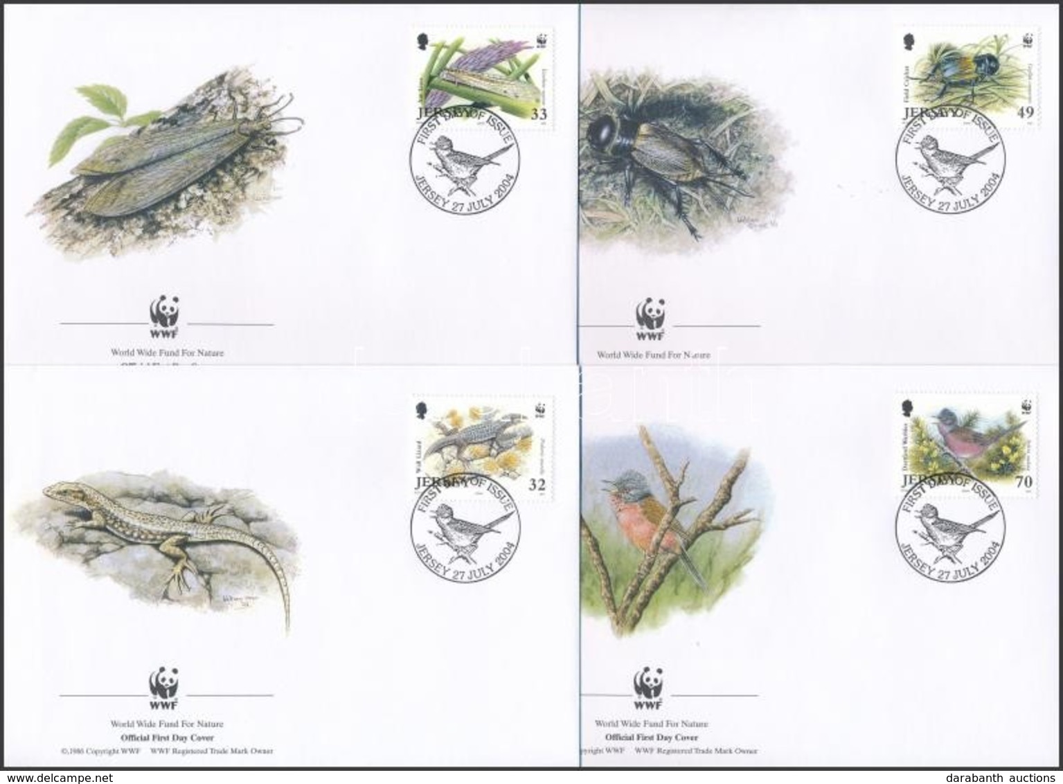 2004 WWF: Veszélyeztetett állatok Sor 4 Db FDC-n Mi 1143-1146 - Otros & Sin Clasificación