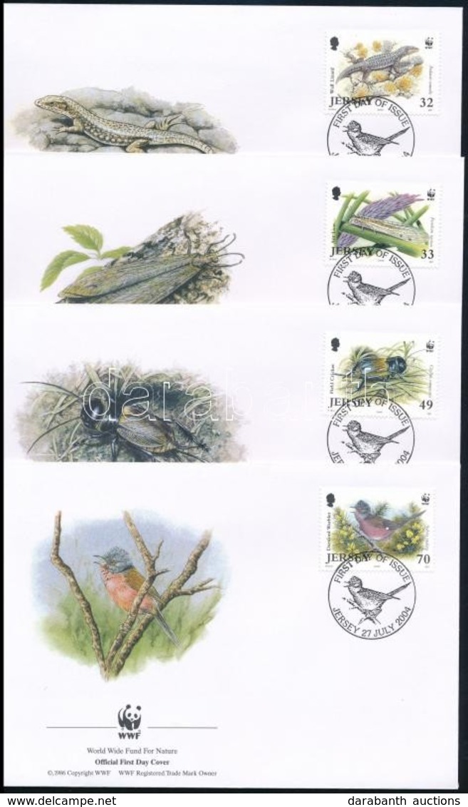 2004 WWF: Veszélyeztetett állatok Sor Mi 1143-1146 4 Db FDC-n - Sonstige & Ohne Zuordnung