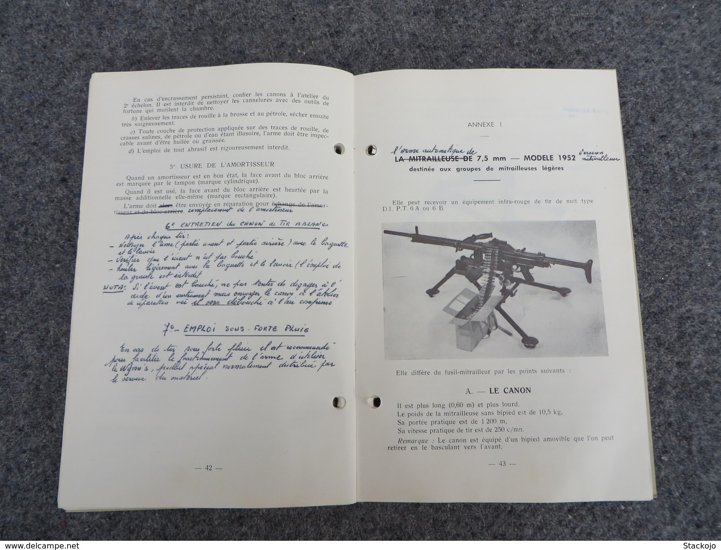 INF. 401/4 - Règlement sur l'armement de l'infanterie - 312/09