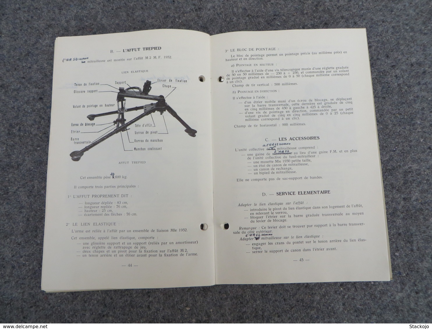 INF. 401/4 - Règlement sur l'armement de l'infanterie - 312/09