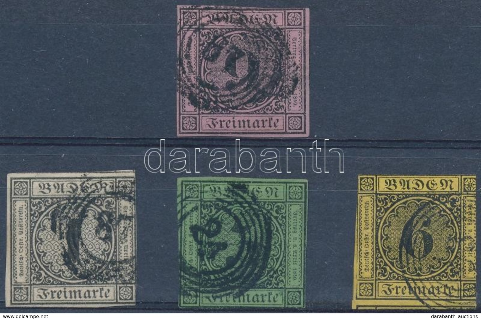 O 1851-1853 Mi 4 B Dünn, Mi 5-7 (Mi EUR 115,-) - Sonstige & Ohne Zuordnung