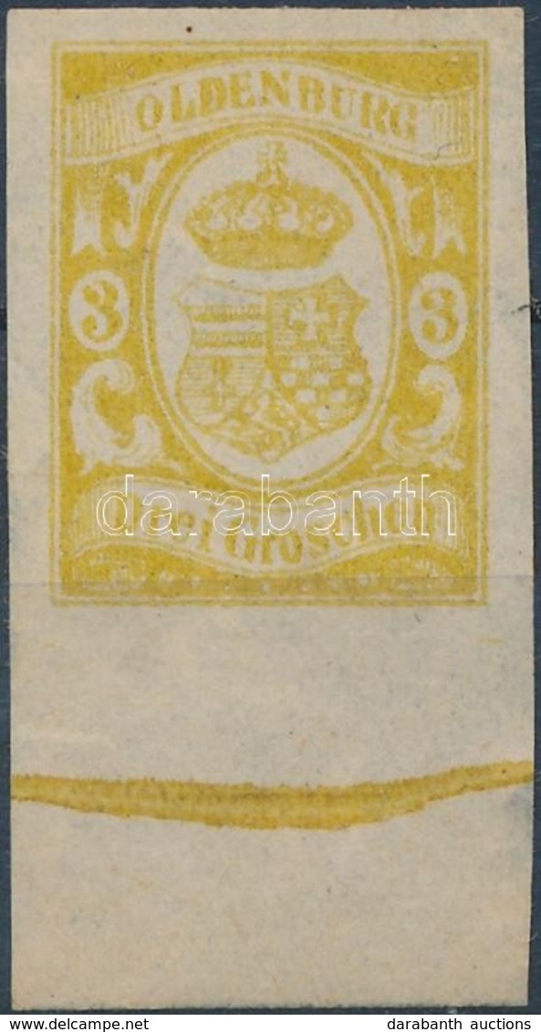 * 1861 ívszéli Mi 14 (betapadás) (Mi EUR 550,-) - Other & Unclassified