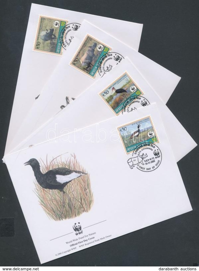 2000 WWF Ritka állatfajták Sor Mi 718-721 4 FDC - Other & Unclassified