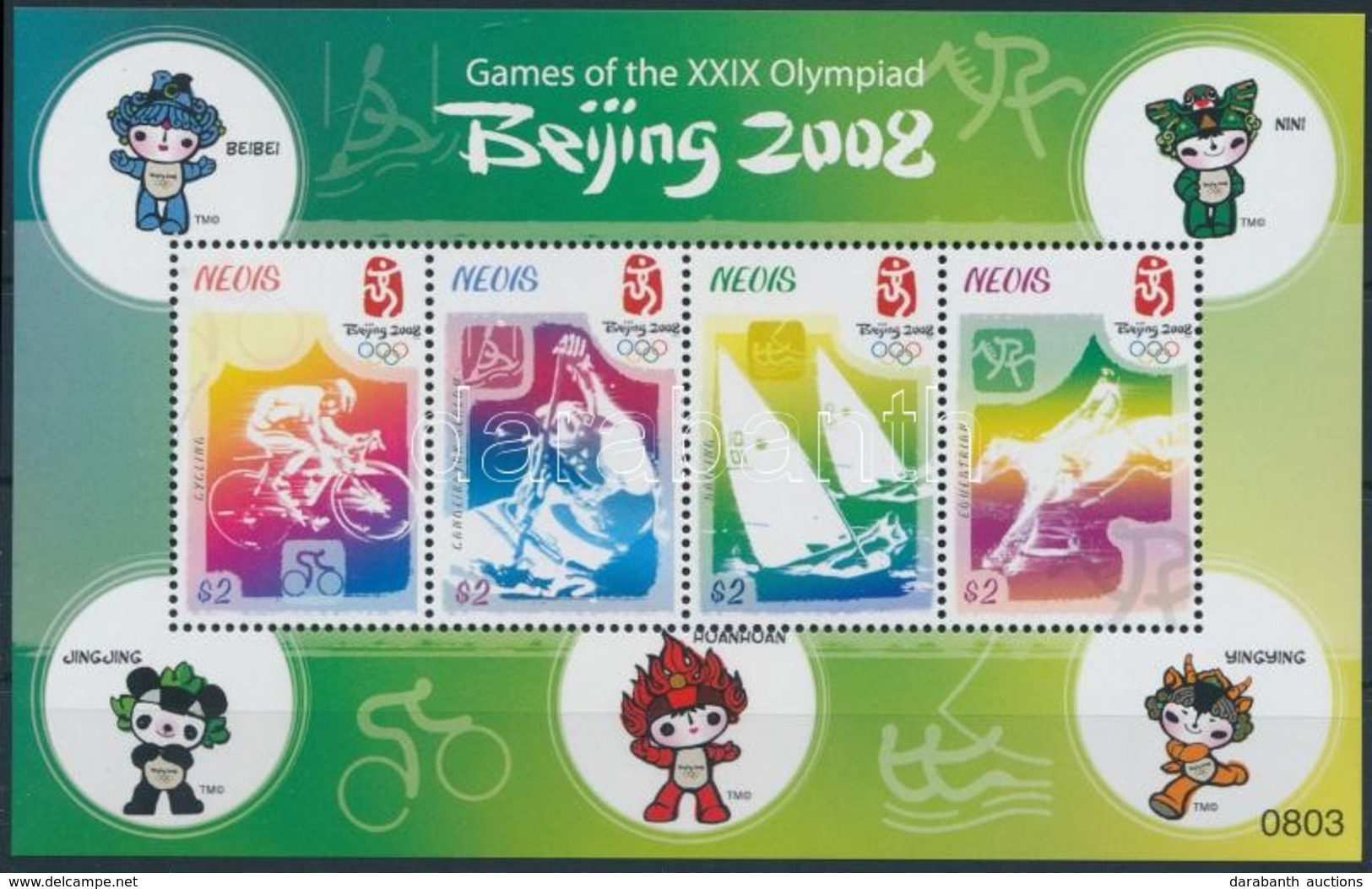 ** 2008 Nyári Olimpia Kisív Mi 2265-2268 - Sonstige & Ohne Zuordnung