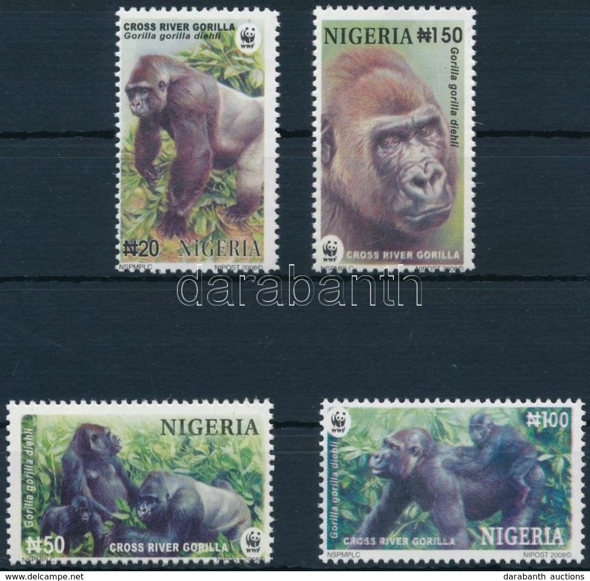 ** 2008 WWF: Gorillák Sor Mi 808-811 - Otros & Sin Clasificación