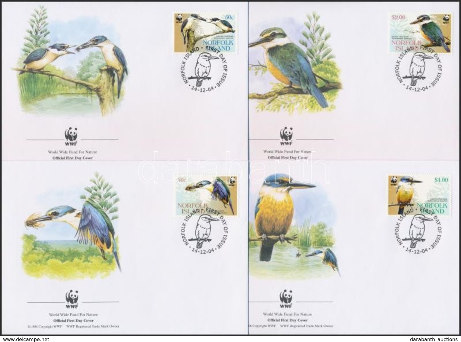 2004 WWF: Madár Sor 4 Db FDC-n Mi 895-898 - Otros & Sin Clasificación