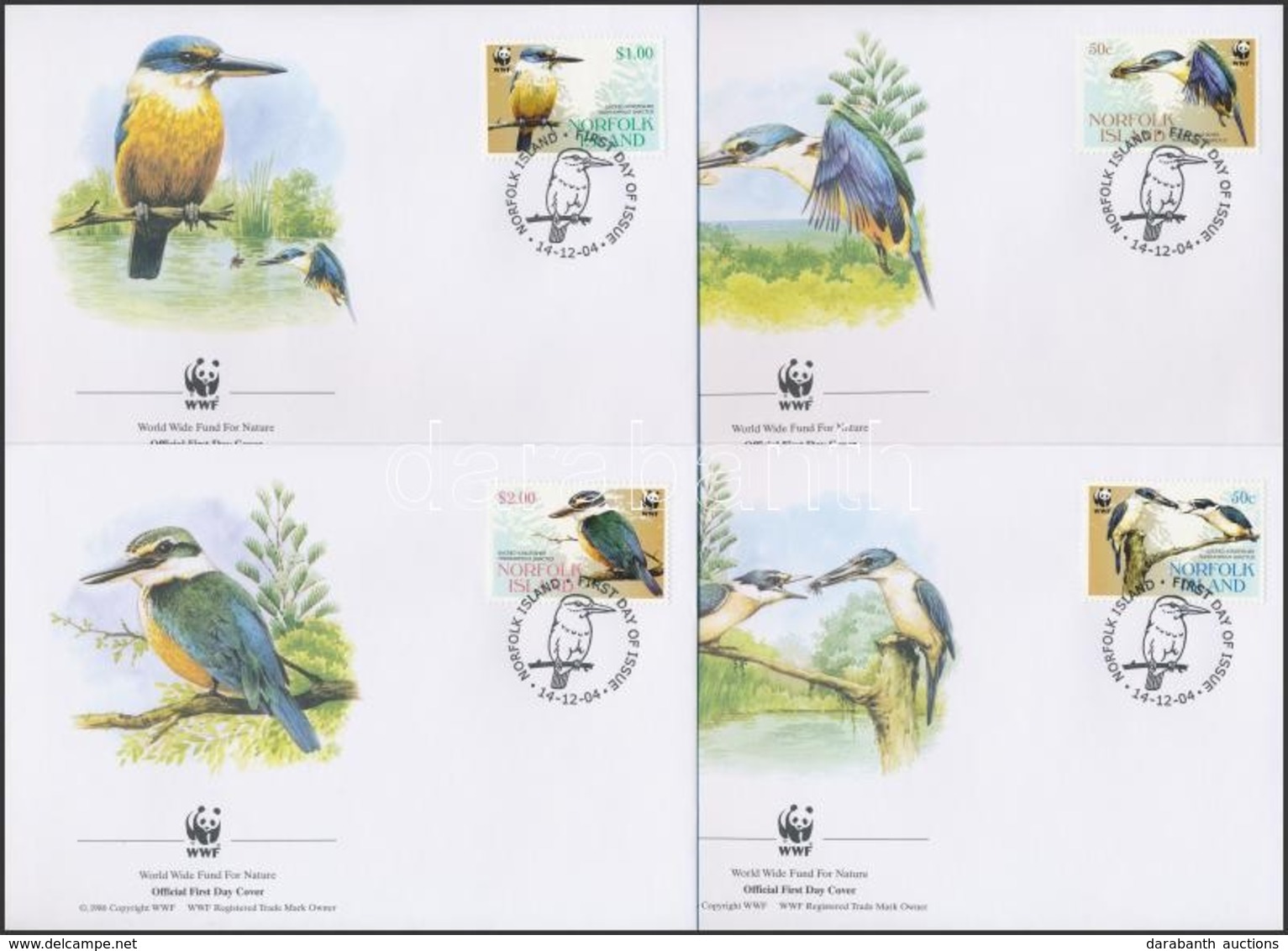 2004 WWF: Madár Sor 4 Db FDC-n Mi 895-898 - Sonstige & Ohne Zuordnung