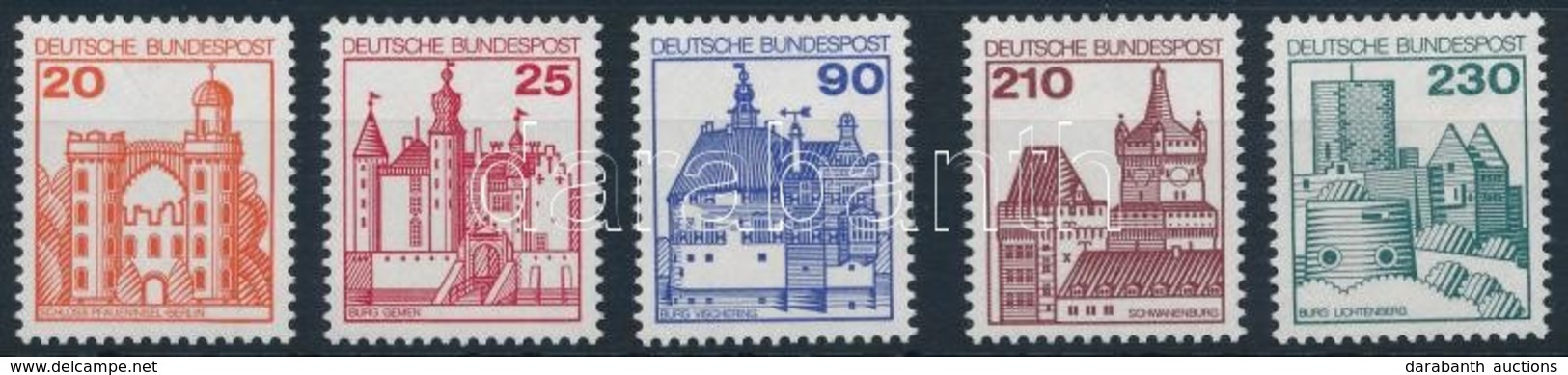 ** 1978 Forgalmi: Várak és Paloták (II). Sor,
Definitive: Castles And Palaces (II). Set
Mi 995-999 - Other & Unclassified