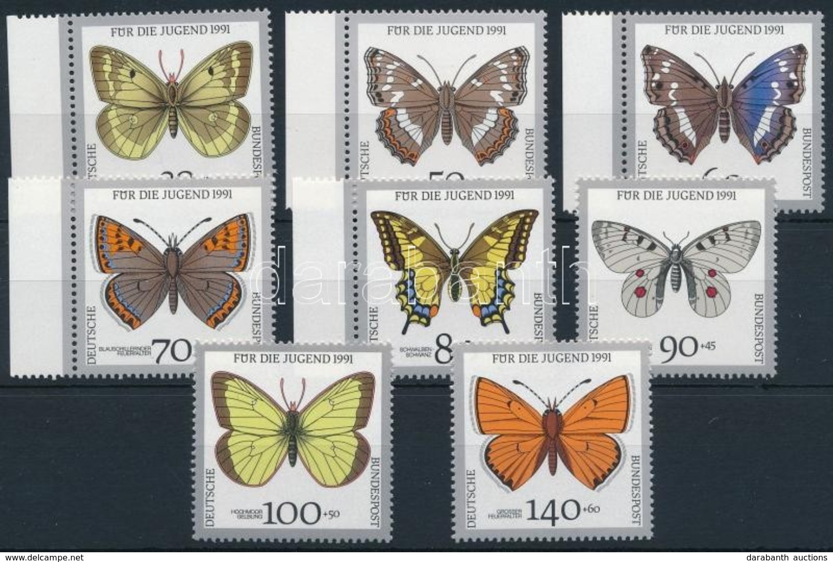 ** 1991 Lepkék Sor,
Butterflies Set
Mi 1512-1519 - Otros & Sin Clasificación