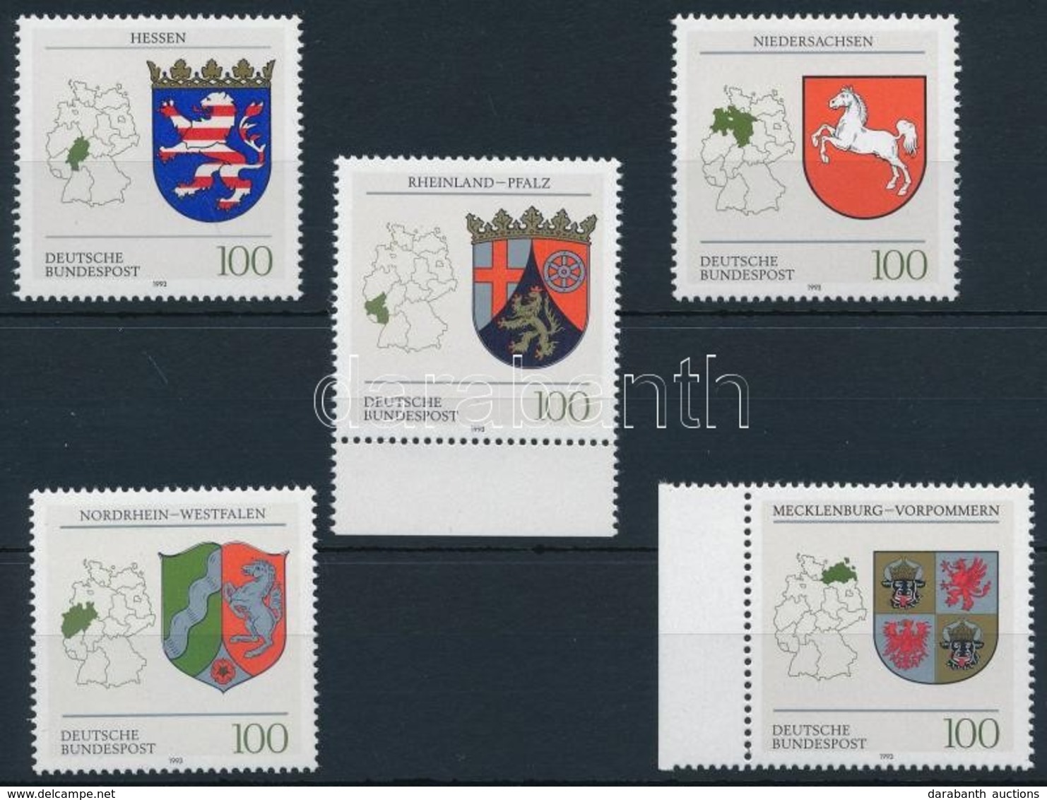 ** 1993 Címerek Sor,
Coat Of Arms Set
Mi 1660-1664 - Sonstige & Ohne Zuordnung