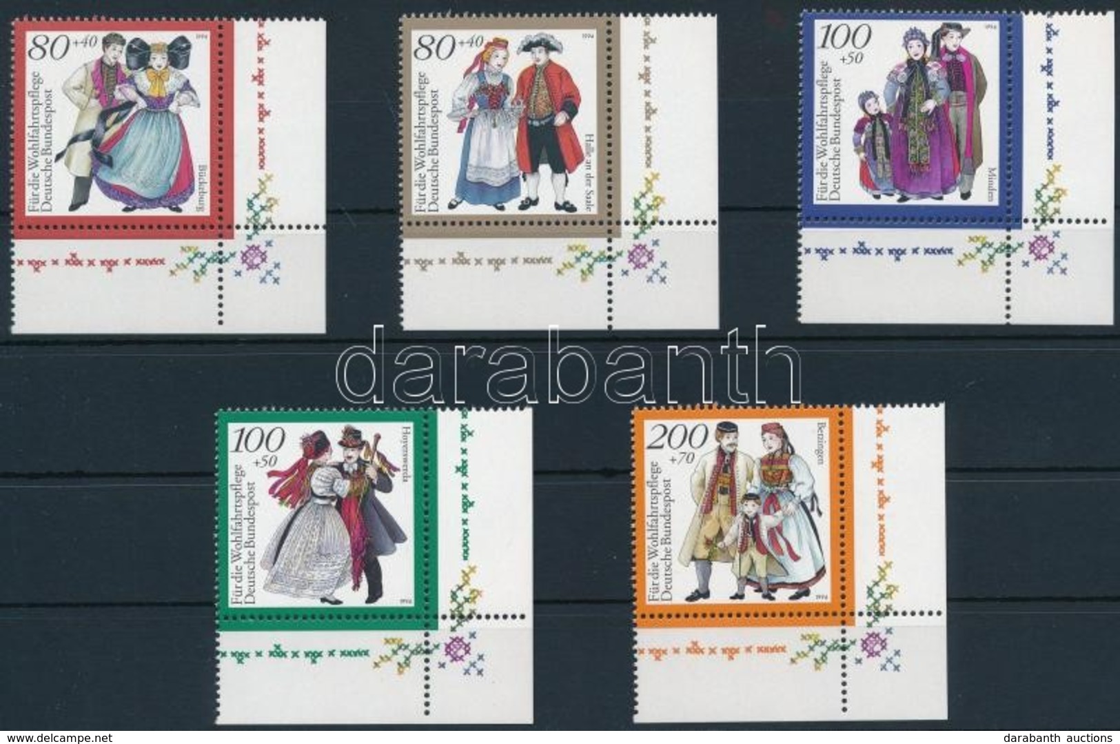 ** 1994 Népviselet Sor,
Costumes Set
Mi 1757-1761 - Other & Unclassified