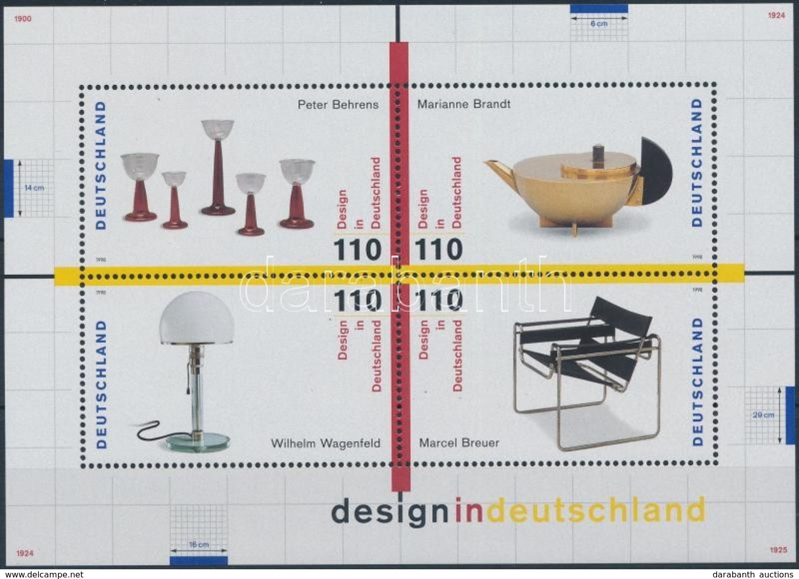 ** 1998 Német Dizájn Blokk,
German Design Block
Mi 45 - Other & Unclassified