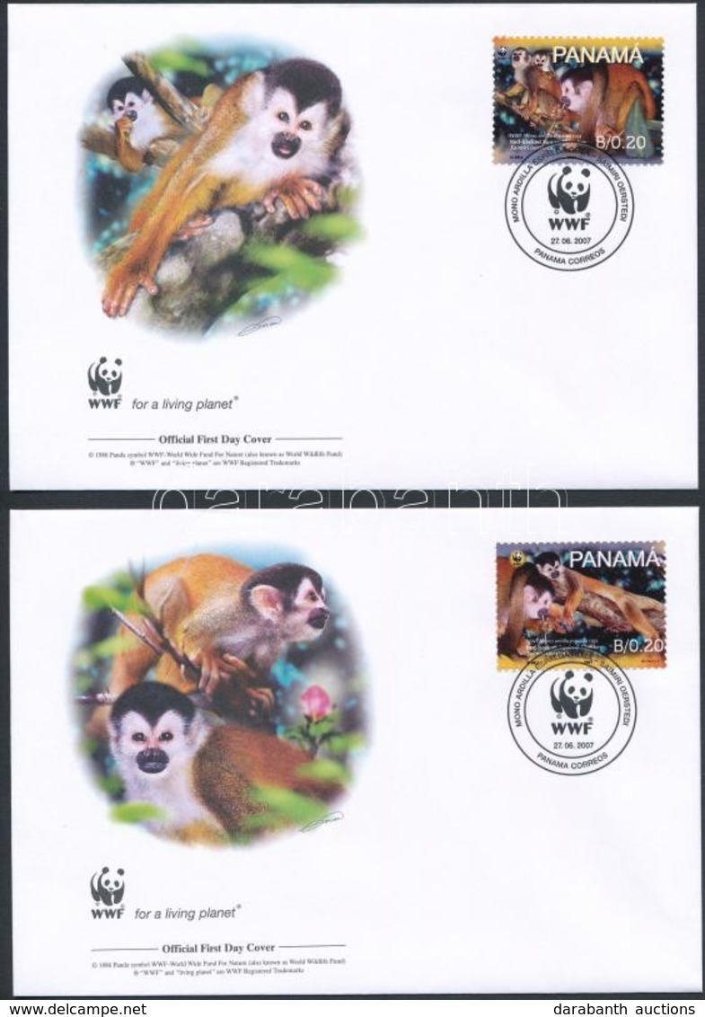 2007 WWF: Majmok Sor Mi 1921-1924 4 Db FDC-n - Otros & Sin Clasificación