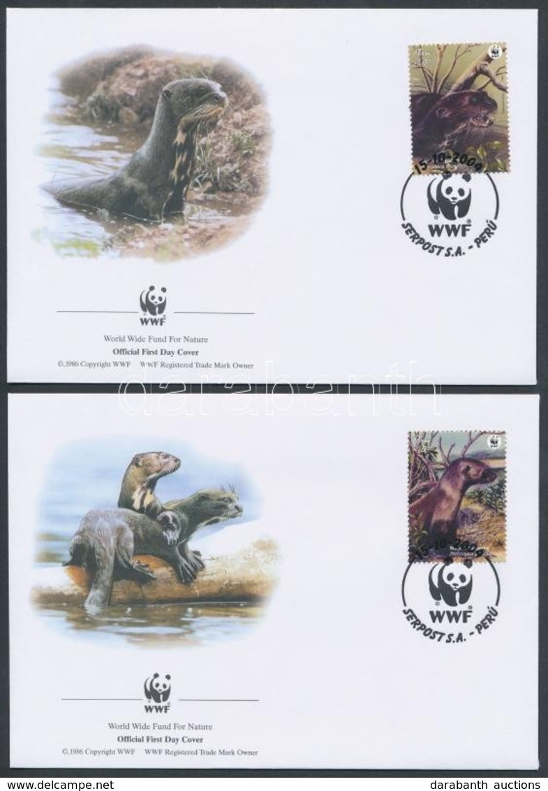 2004 WWF: Óriásvidra Sor 4 Db FDC-n Mi 1951-1954 - Otros & Sin Clasificación