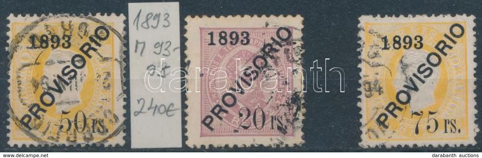 O 1893 Mi 93-95 (Mi EUR 240,-) - Other & Unclassified