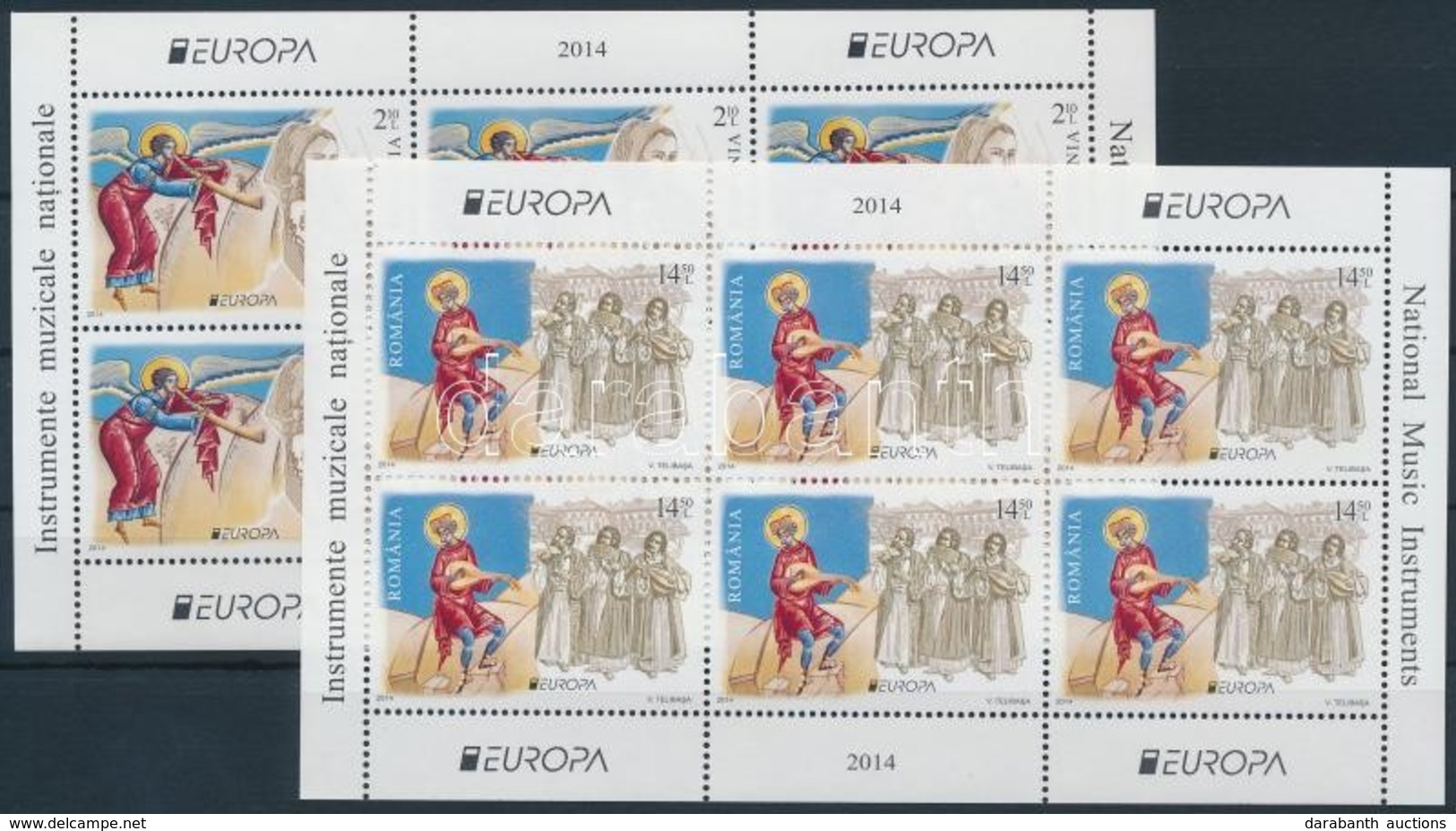 ** 2014 Europa CEPT Hangszerek Kisívpár Mi 6812-6813 - Autres & Non Classés