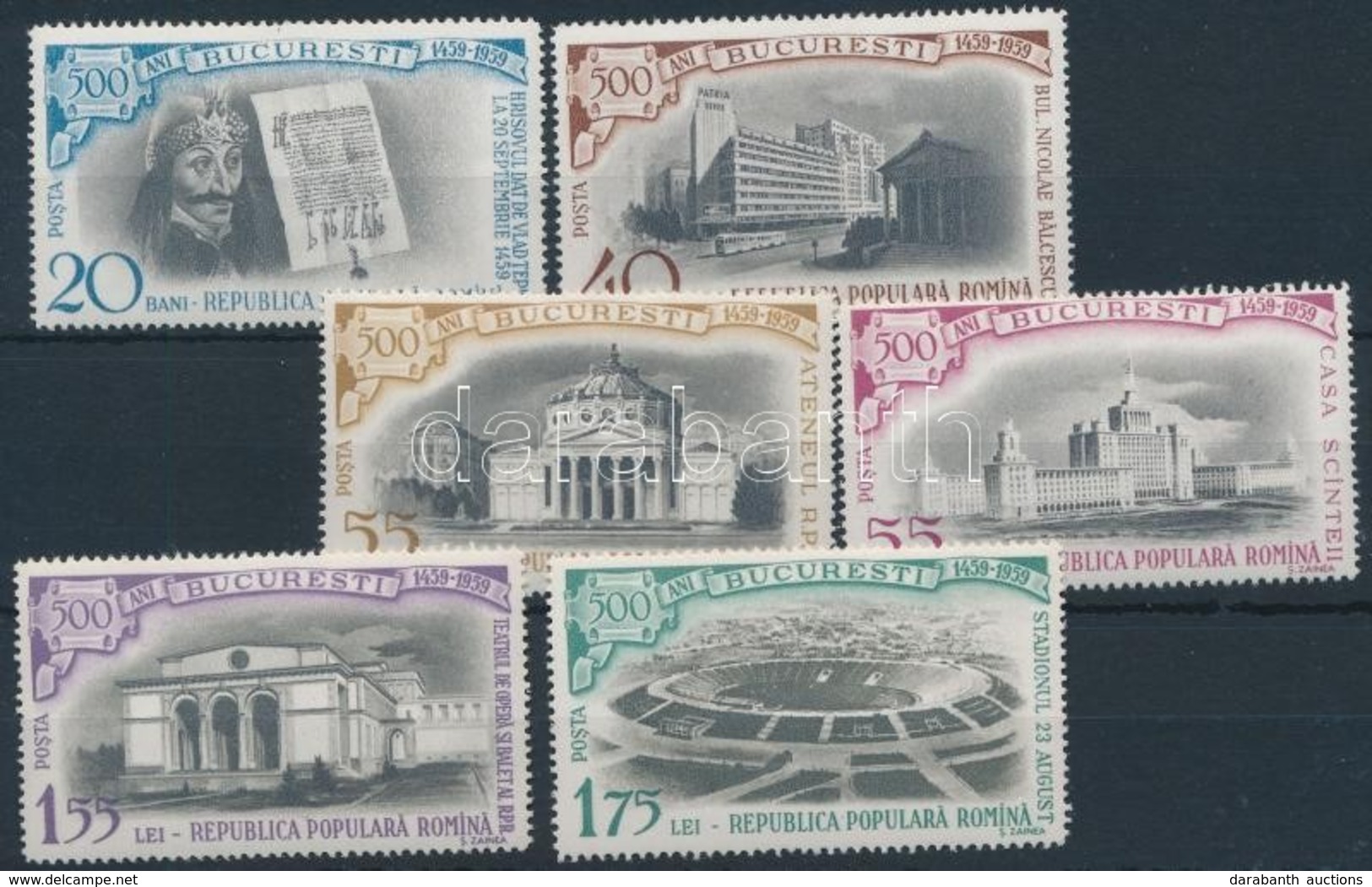 ** Románia 1959 500 éves Bukarest Mi 1795-1800 - Other & Unclassified