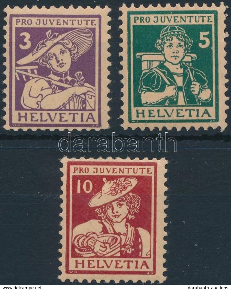 ** 1916 Pro Juventute,
Pro Juventute
Mi 130-132 - Otros & Sin Clasificación