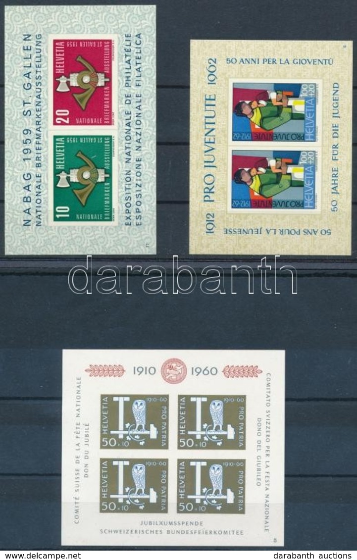 ** 1959-1962 3 Db Blokk Mi 16, 17, 18(Mi EUR 57,50) - Other & Unclassified