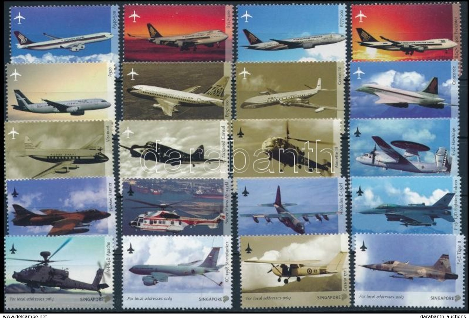 ** 2003 Repülő Sor,
Airplane Set
Mi 1251-1270 - Other & Unclassified