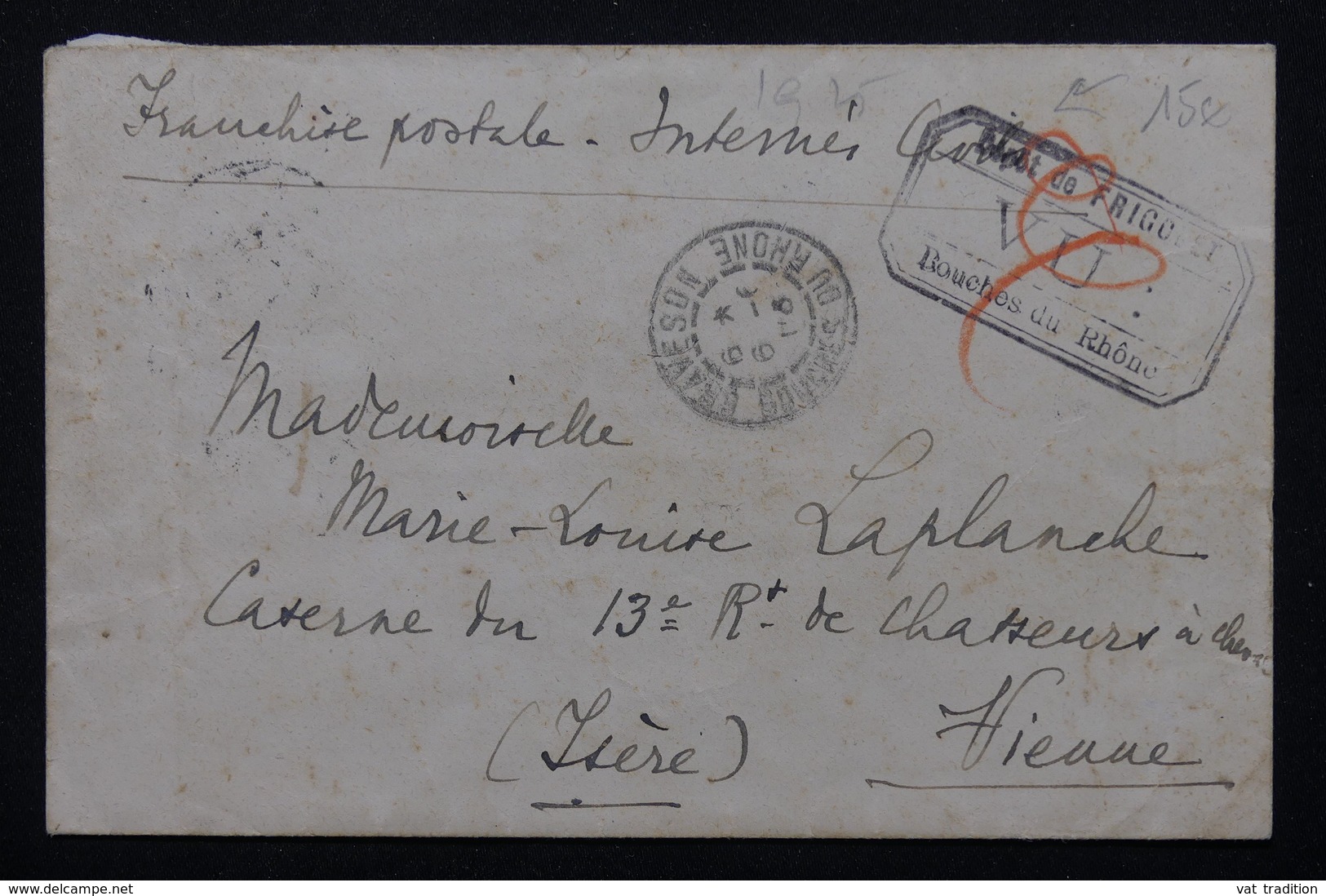 FRANCE - Enveloppe Du Camp De Prisonnier De Frigolet  Pour Vienne - L 21268 - WW I