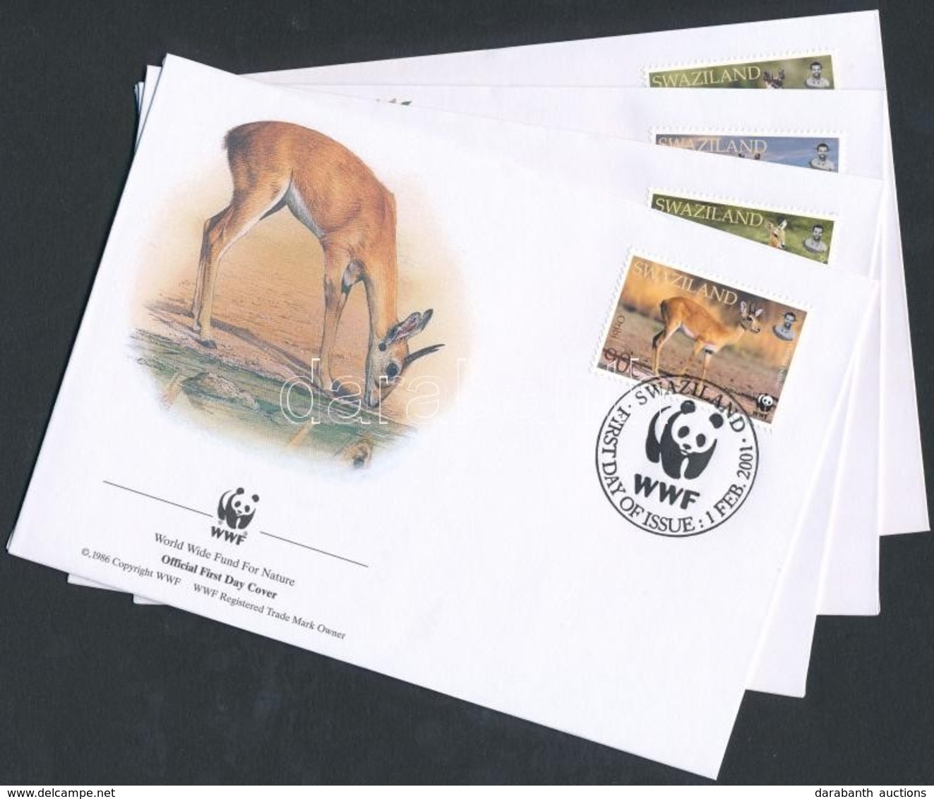 2001 WWF Antilop Sor 4 Db FDC-n Mi 702-705 - Other & Unclassified