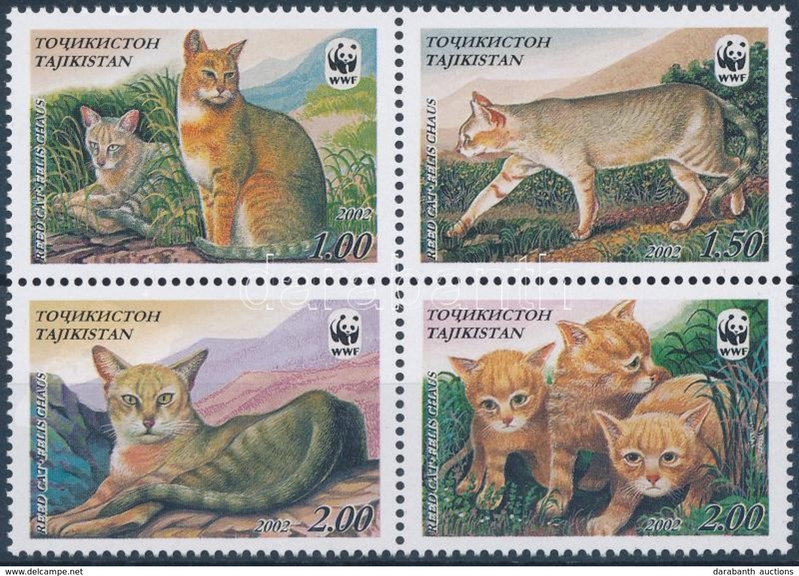 ** 2002 WWF Vadmacska Négyestömb Mi 208-211 - Other & Unclassified