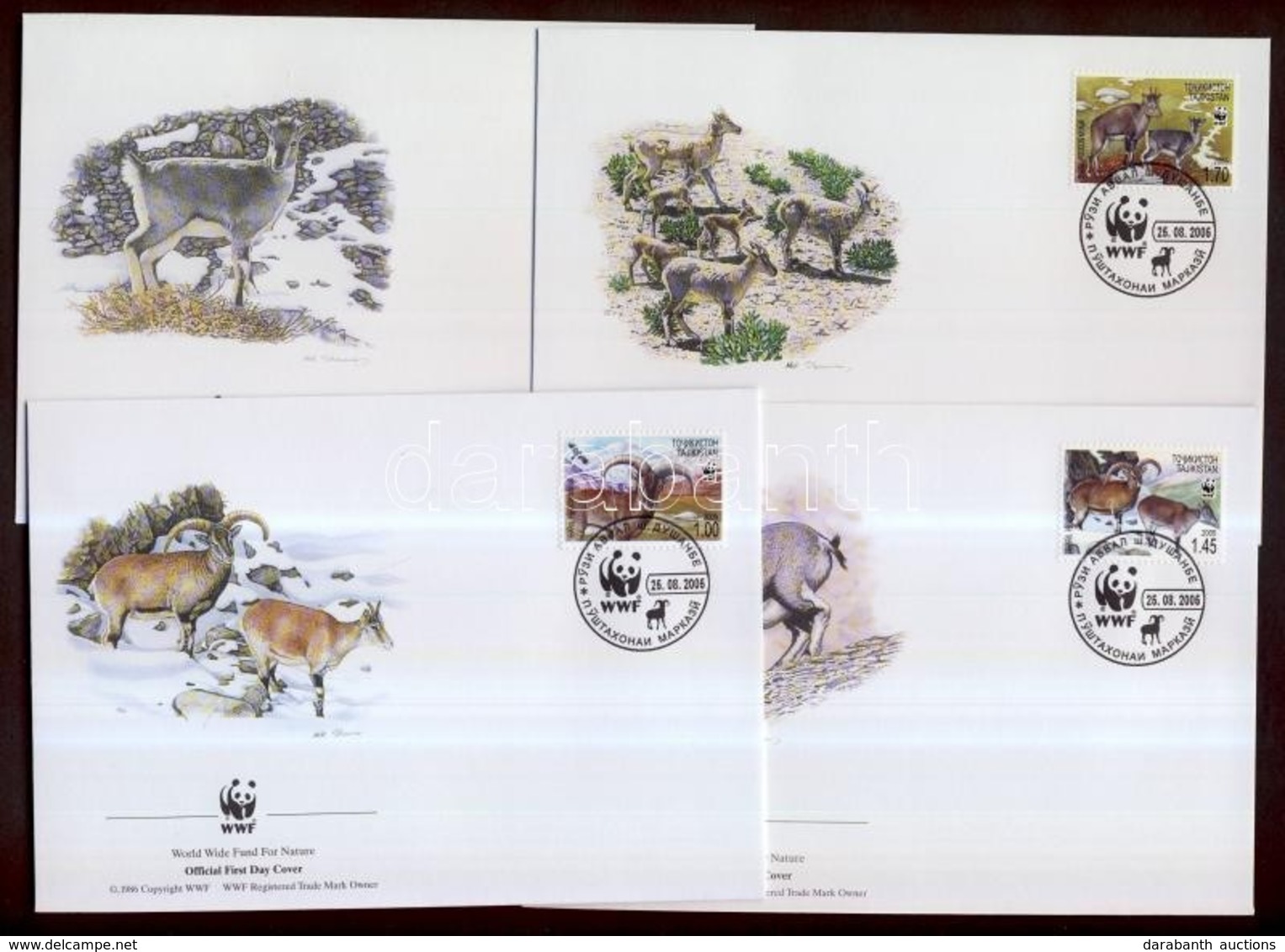 2005 WWF: Kék Juh Sor Mi 392-395 4 Db FDC-n - Otros & Sin Clasificación