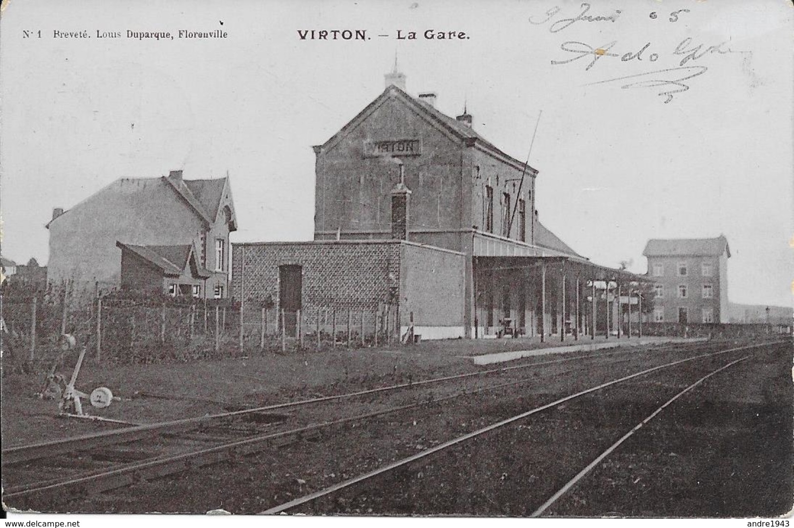 Virton - La Gare - N°1 - Preveté. Louis Duparque - Circulée - 2 Scans. - Virton