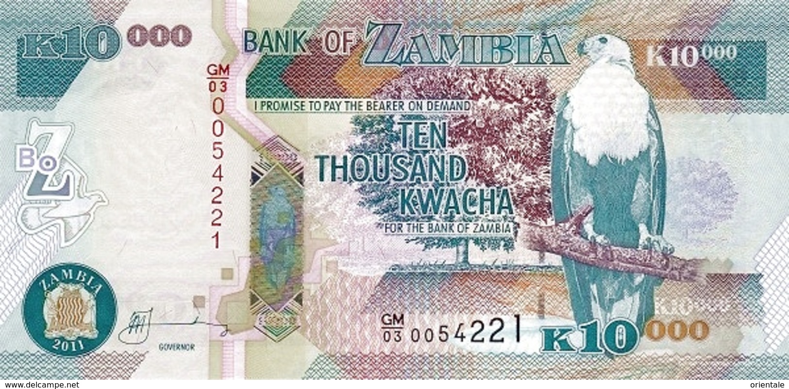 ZAMBIA P. 46g 10000 K 2011 UNC - Zambia