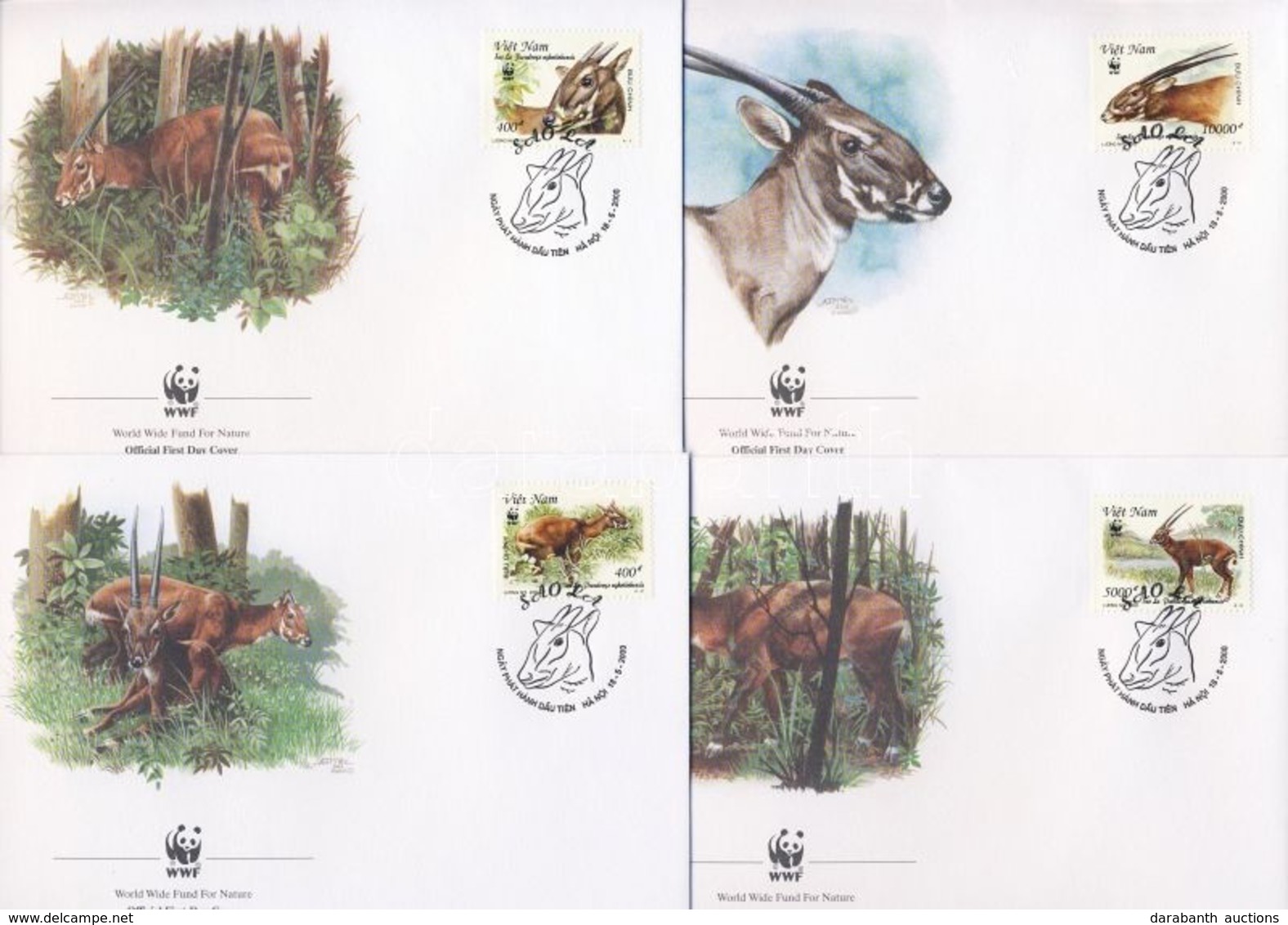 2000 WWF: Antilop 4 Db FDC Mi 3063C-3066C - Other & Unclassified