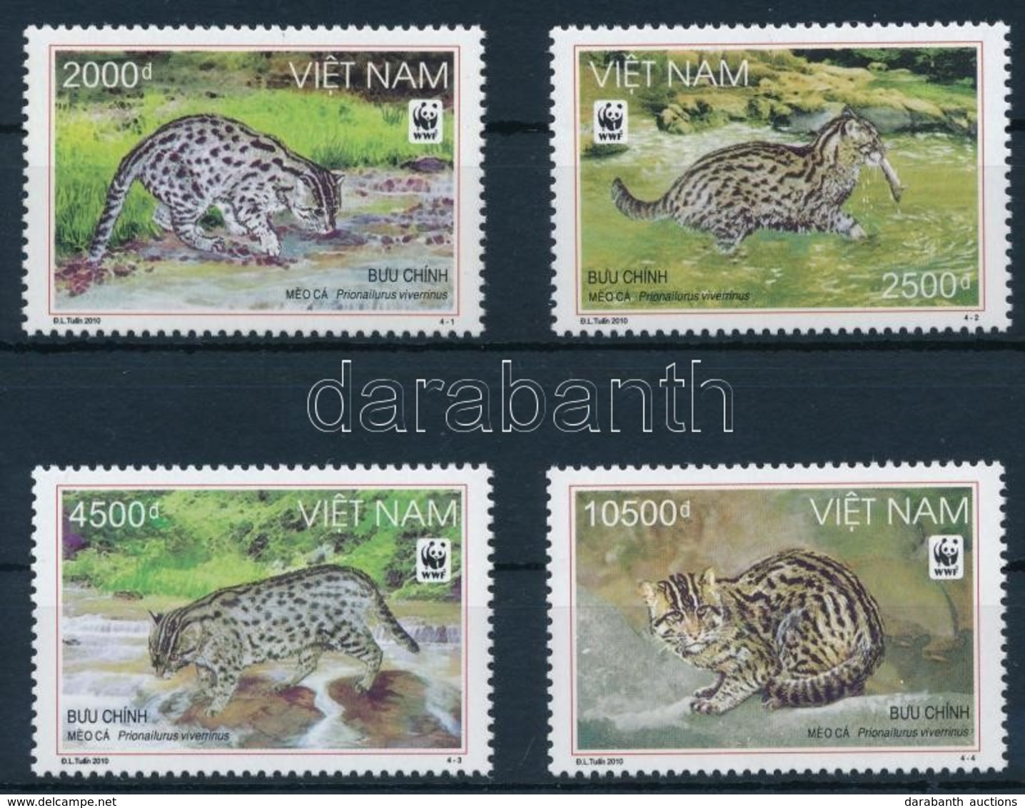 ** 2010 WWF: Halászmacska Sor + Sor 4 FDC-n Mi 3553-3556 - Other & Unclassified