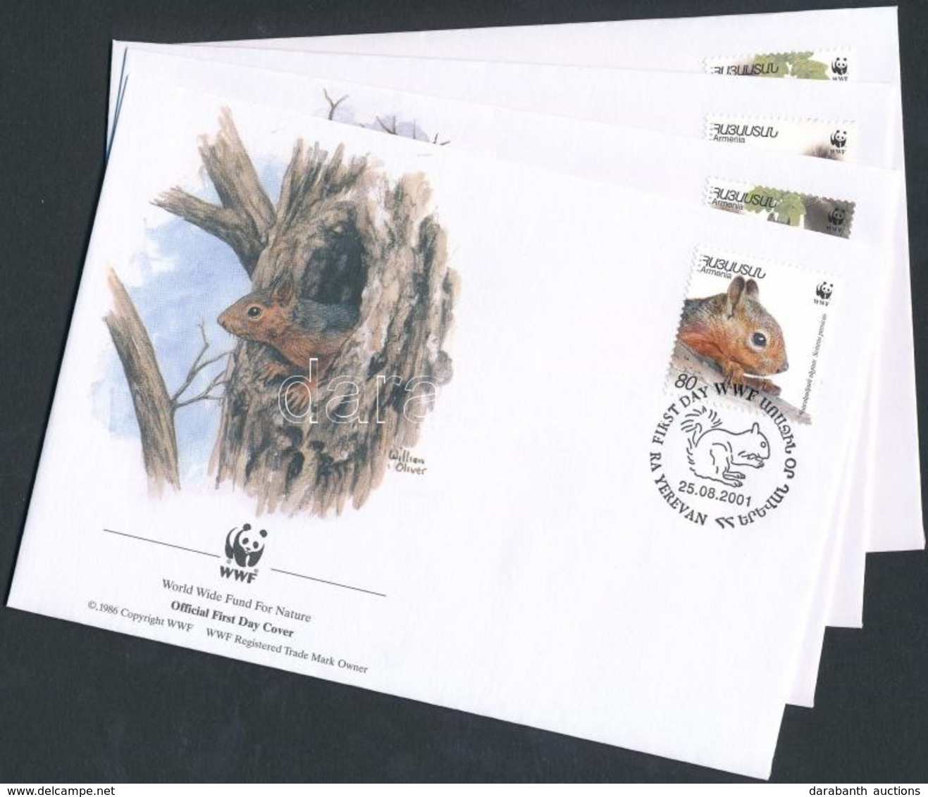 2001 WWF Mókusok Sor 4 Db FDC-n Mi 435-438 - Other & Unclassified