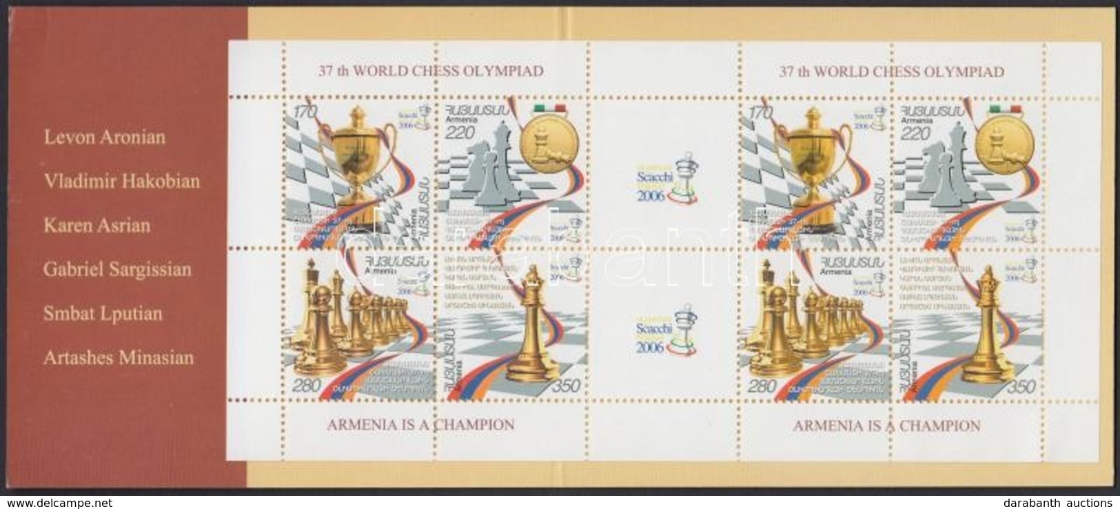 ** 2007 Sakkolimpia Bélyegfüzet Mi 557 II-560 II Stamp Booklet - Sonstige & Ohne Zuordnung