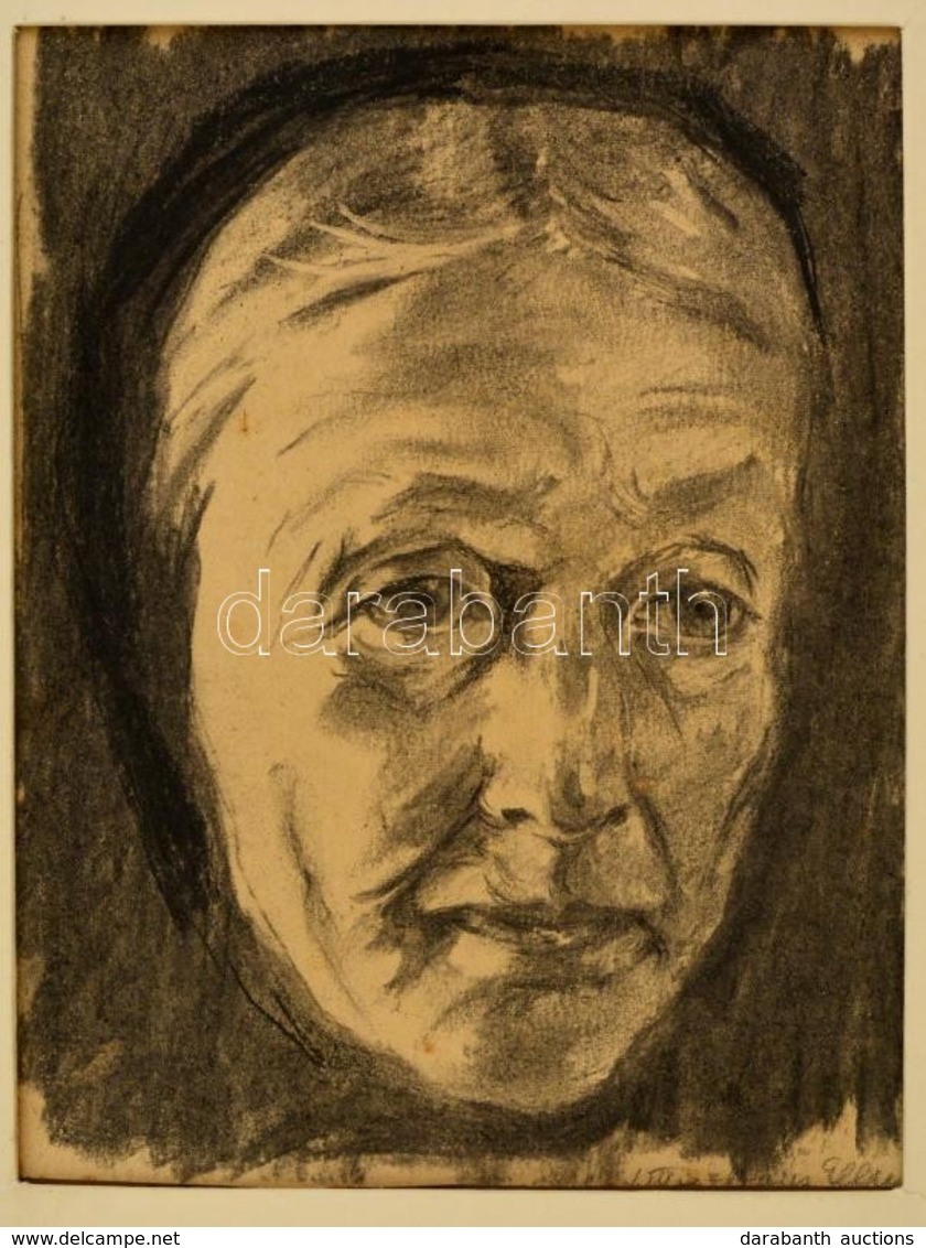 Litteczky-Krausz Ilona (1900-1975): Egy Anya. Grafit,papír, Jelzett, 20,5×16 Cm - Other & Unclassified